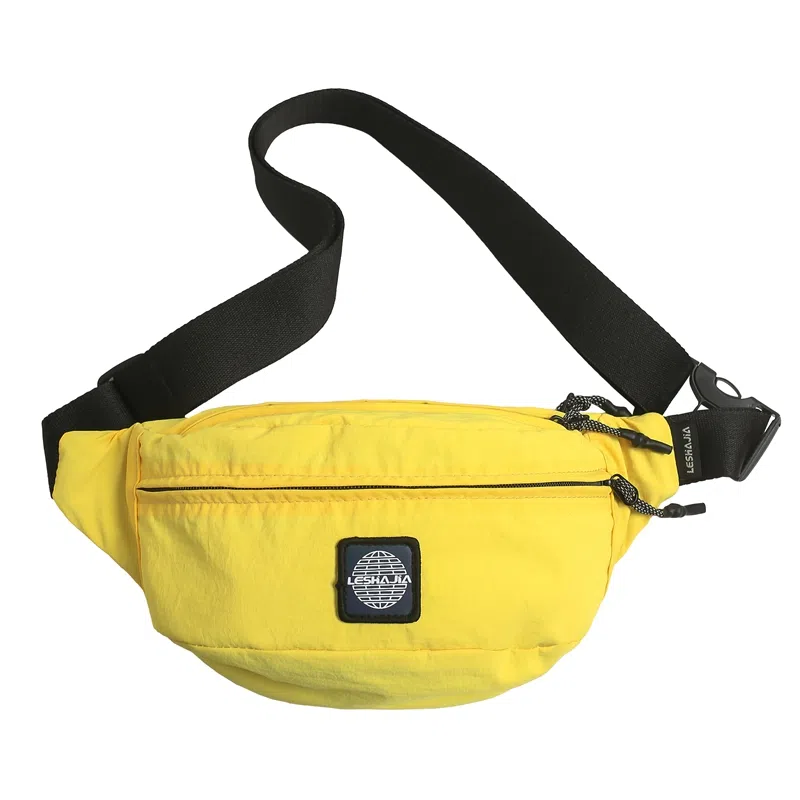 揽月 简约休闲慵懒风纯色涂鸦通勤百搭 尼龙 斜挎胸包 男女同款情侣款 多色