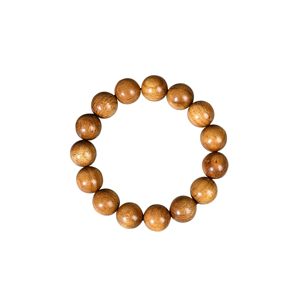 天纵 中式国风招财转运念珠 简约盘玩国潮文玩佛珠 复古小众平安好运 楠木 手串 男款