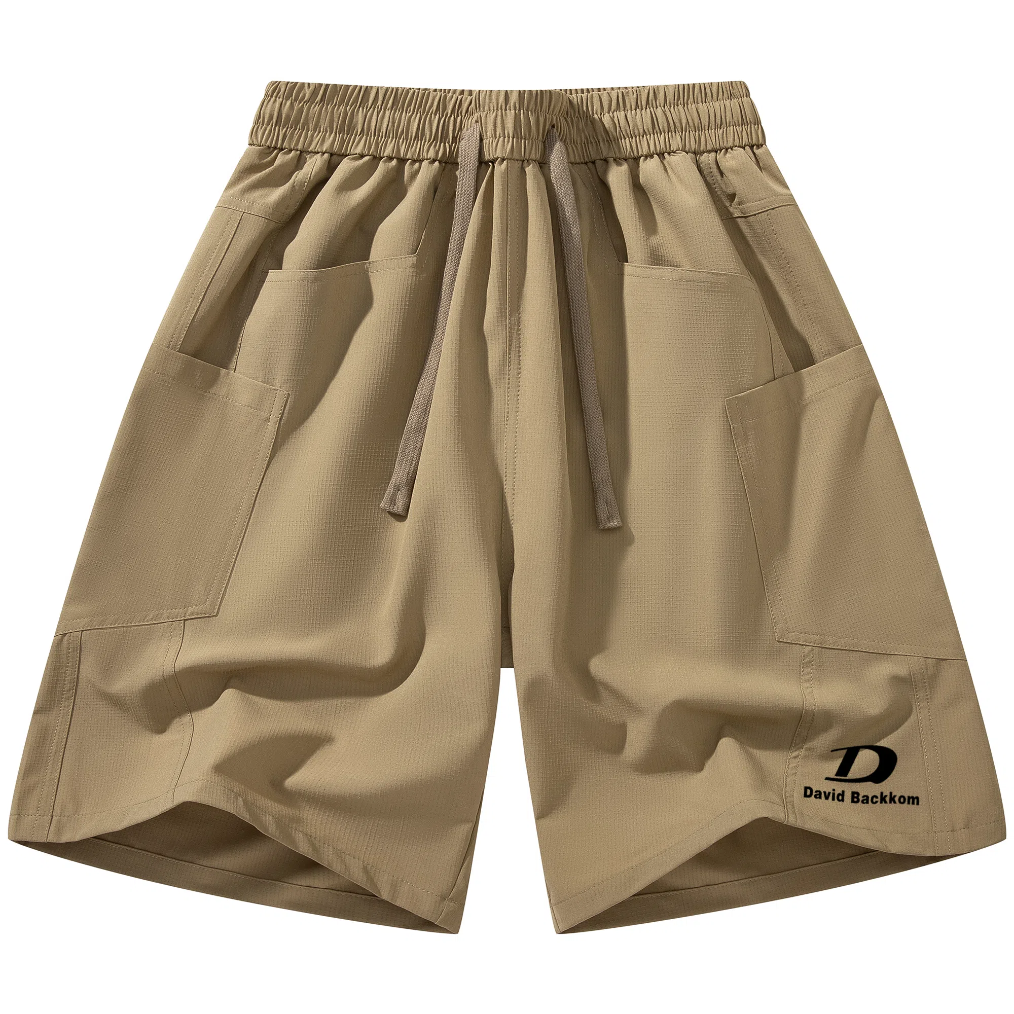 大卫贝肯 美式街头简版城市机能字母设计款直插口袋宽松百搭休闲潮流工装短裤 男女同款