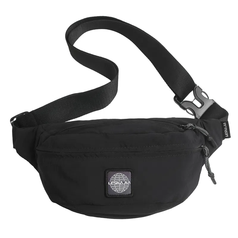 揽月 简约休闲慵懒风纯色涂鸦通勤百搭 尼龙 斜挎胸包 男女同款情侣款 多色