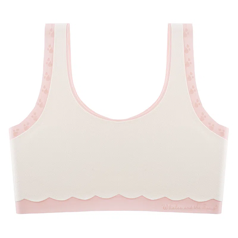 二三二三 自然不空杯亲肤舒适侧收副乳无钢圈撞色可爱甜美简约时尚百搭纯欲文胸 女款