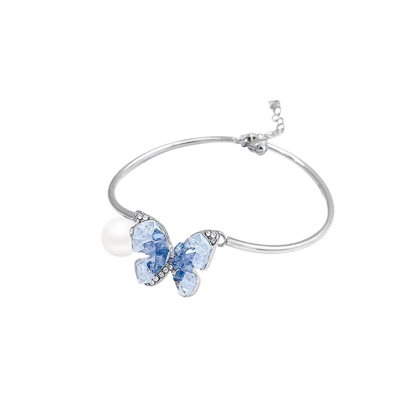 前方大荒野 渐变蝴蝶森系小清新精致优雅甜美迷人轻奢氛围感独特气质日常通勤百搭时髦小众设计 钛钢 手链 女款