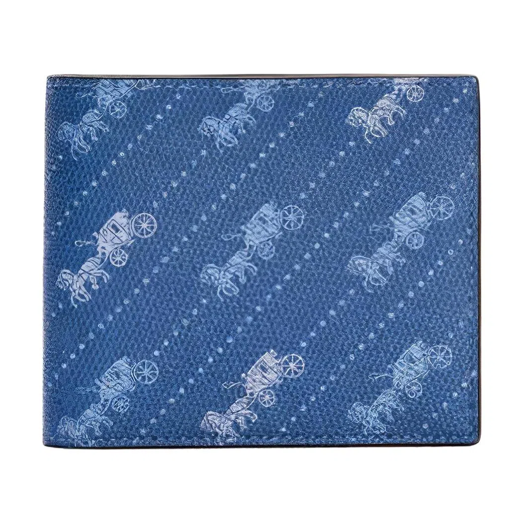 COACH Billfold Wallet Light Gem Blue