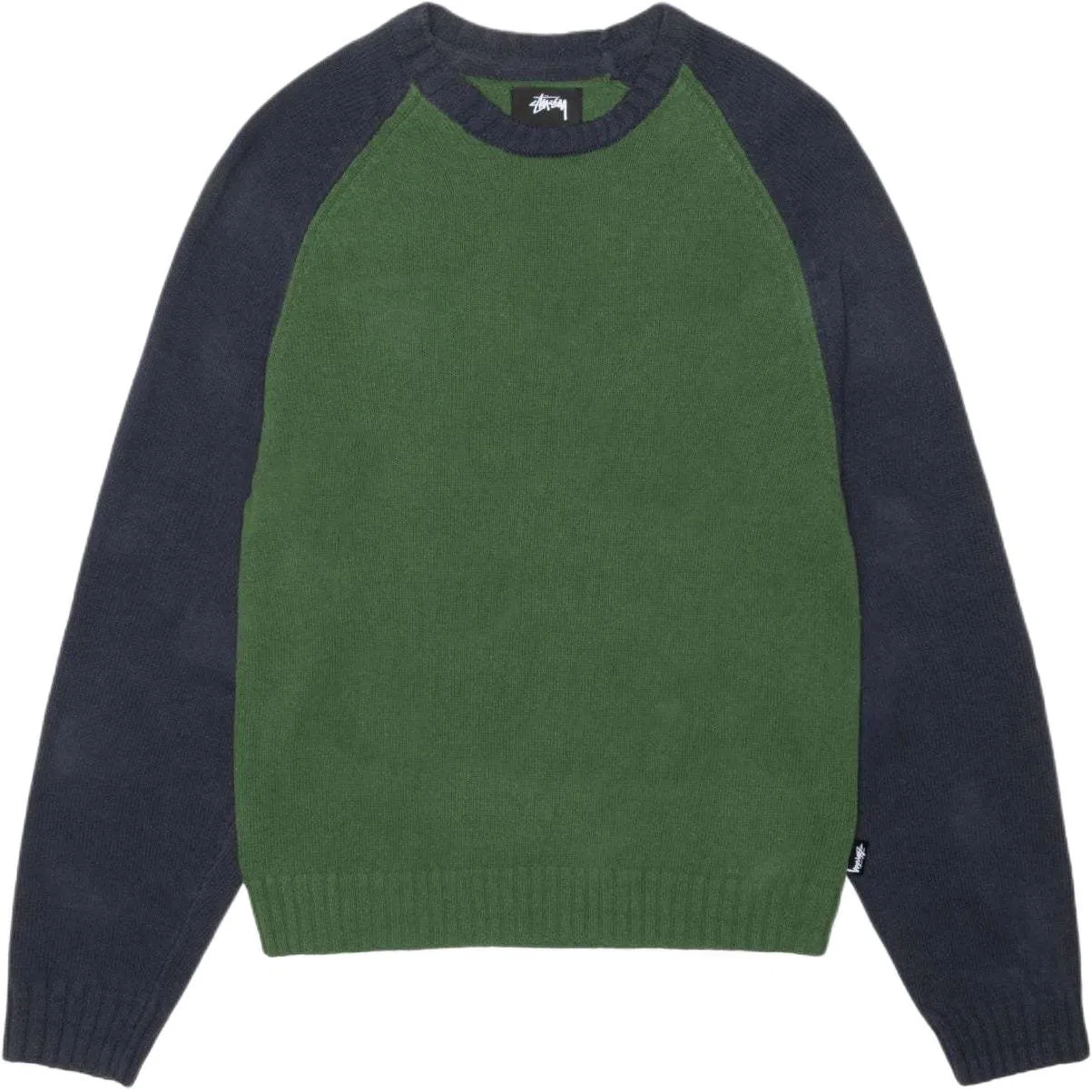 Stussy SS25 Colorblocked Raglan Knit Crew