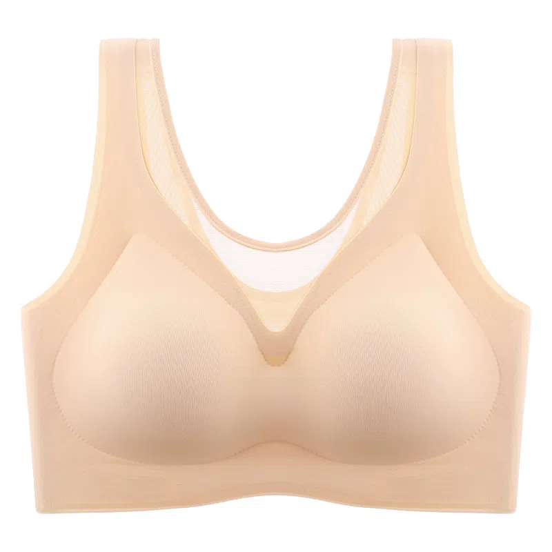 二三二三 妈妈大码内衣零压无钢圈胸罩大胸显小防下垂薄款透气四季通用型文胸 女款 一件装