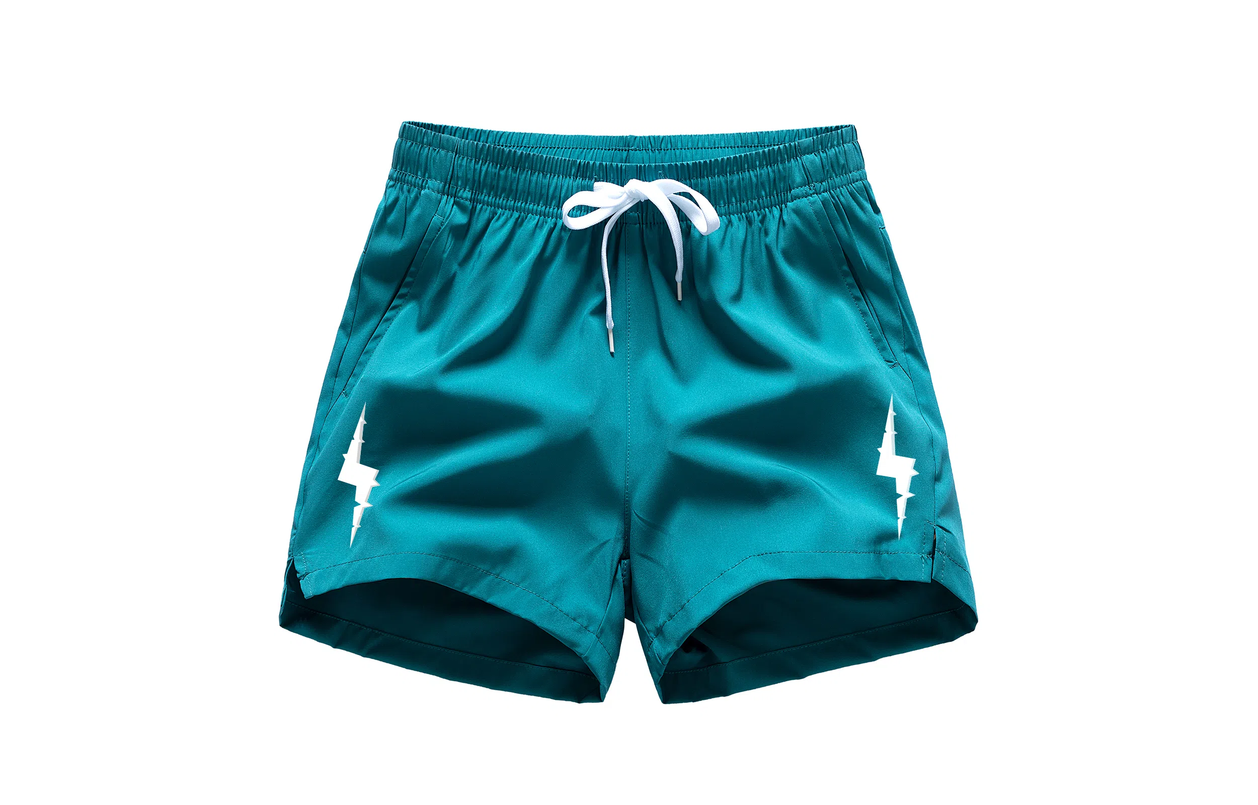 木林森 体考户外个性小闪电印花三分裤透气休闲运动短裤 男女同款