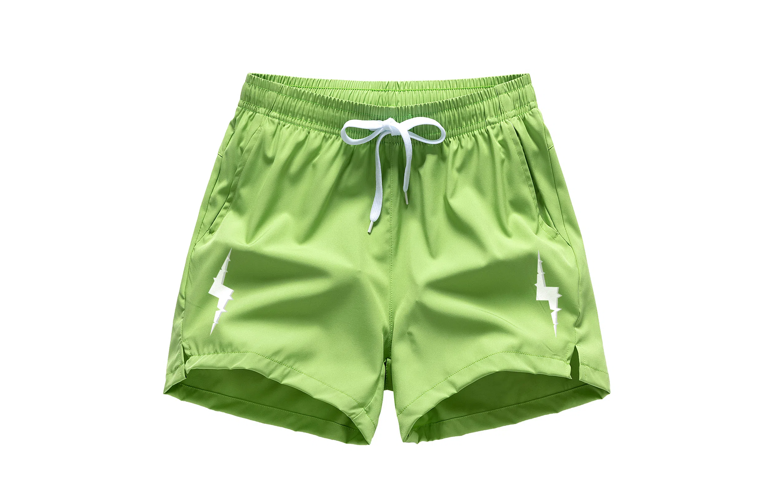 木林森 体考户外个性小闪电印花三分裤透气休闲运动短裤 男女同款