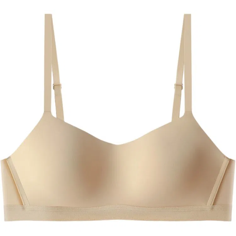 黛尔佳人 云感无痕裸感薄内衣女大胸显小上托无钢圈小胸微聚拢透气睡眠文胸 女款