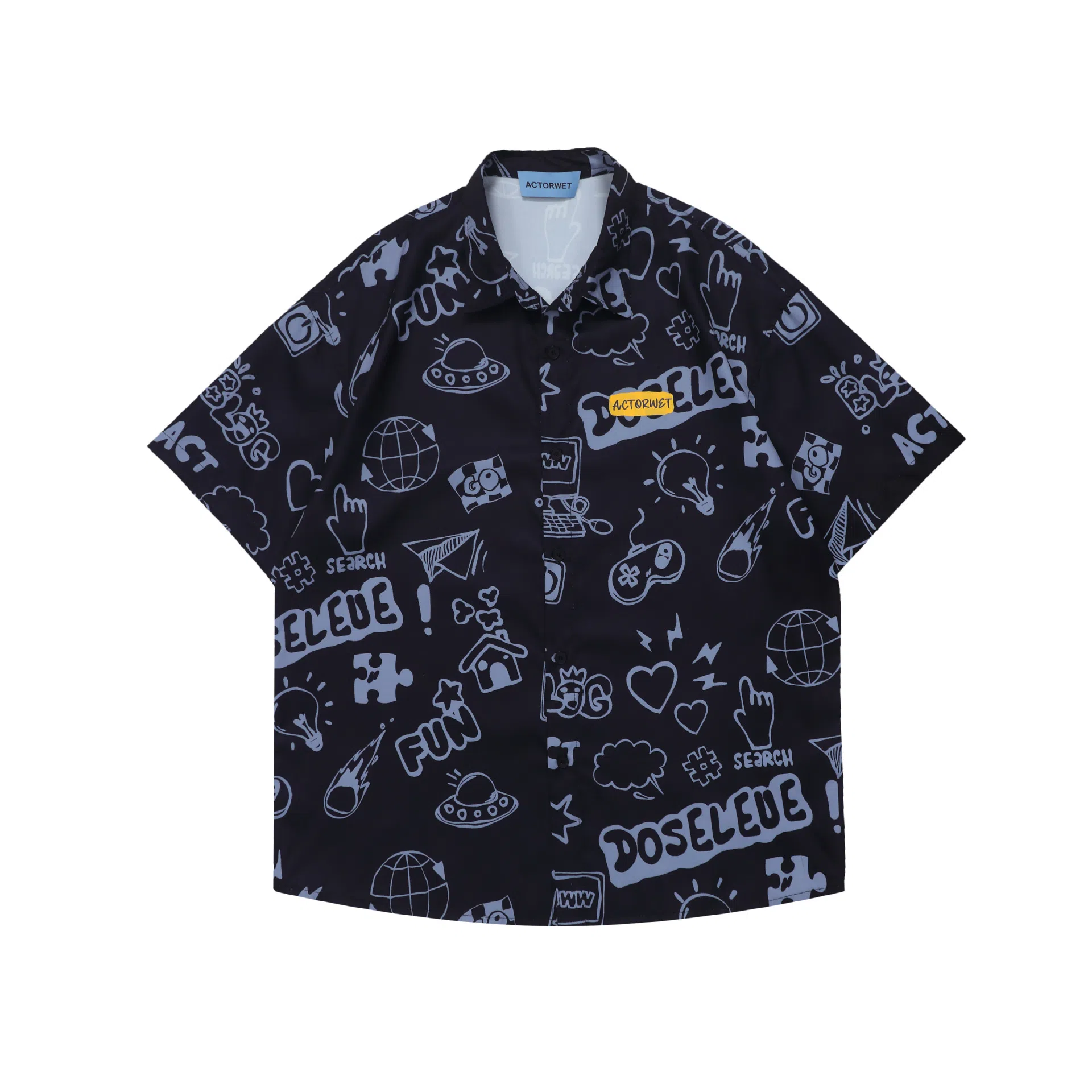 花蔓色 宽松休闲百搭短袖衬衫 女款