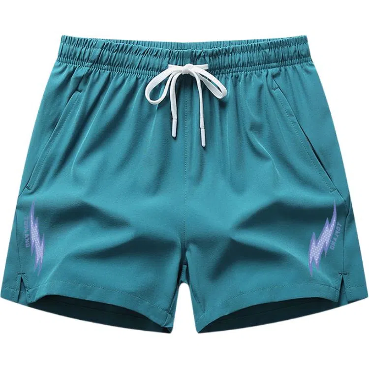 华夏儿女 美式纯色潮流透气五分裤运动短裤 男女同款