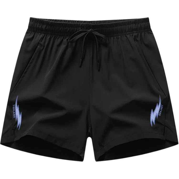 华夏儿女 美式纯色潮流透气五分裤运动短裤 男女同款