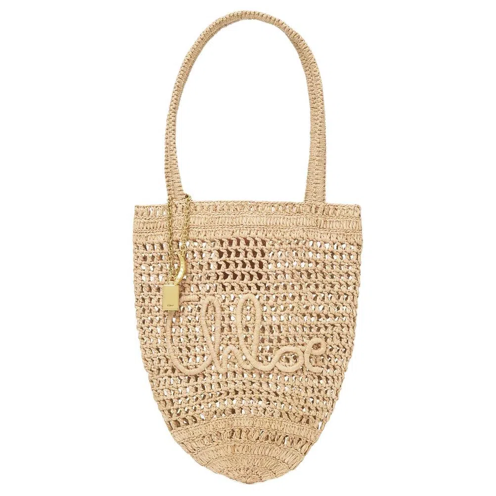 Chloe Summer Banana Raffia Tote