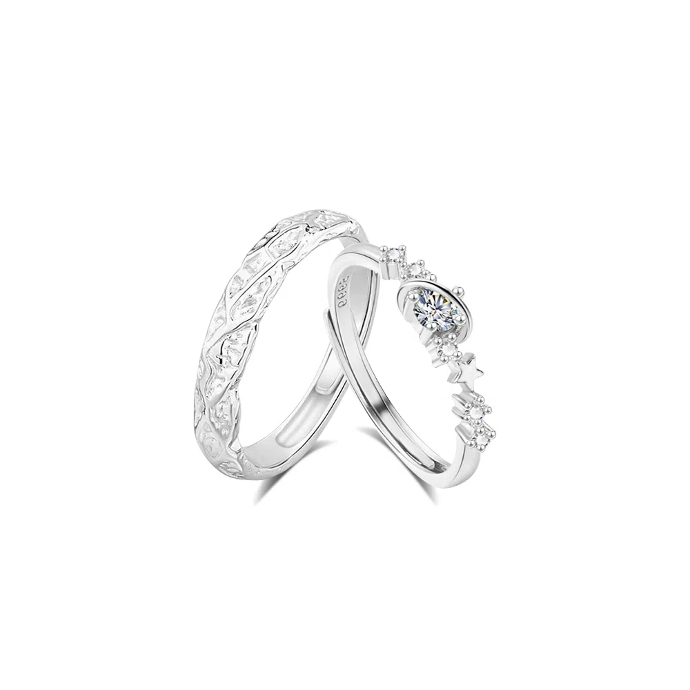 【S999足银纯银|精选高品质】 七七银饰 热恋百搭开口可调节  轻奢简约高级感 表白告白日常通勤学生  银 戒指 男女同款情侣款