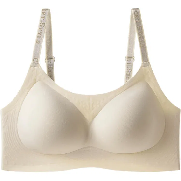 黛尔佳人 无痕内衣女小胸聚拢收副乳防下垂无钢圈薄款透气果冻美背心胸罩文胸 女款