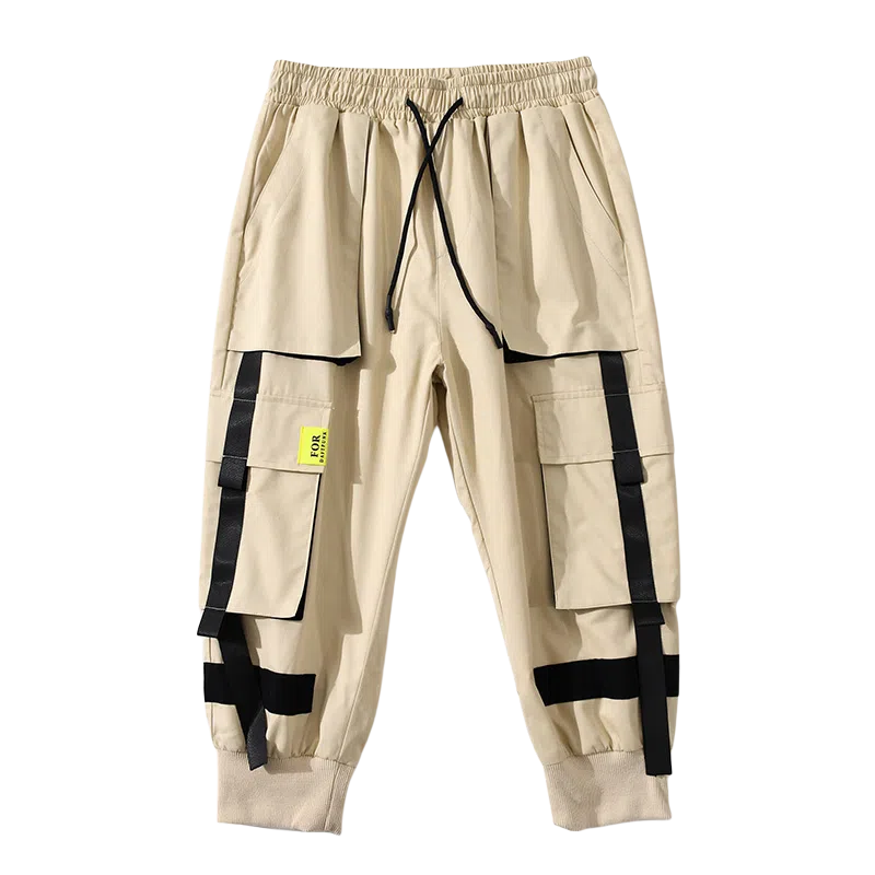 乱步 男外穿潮牌夏季韩版潮流小脚马裤休闲工装裤 男女同款