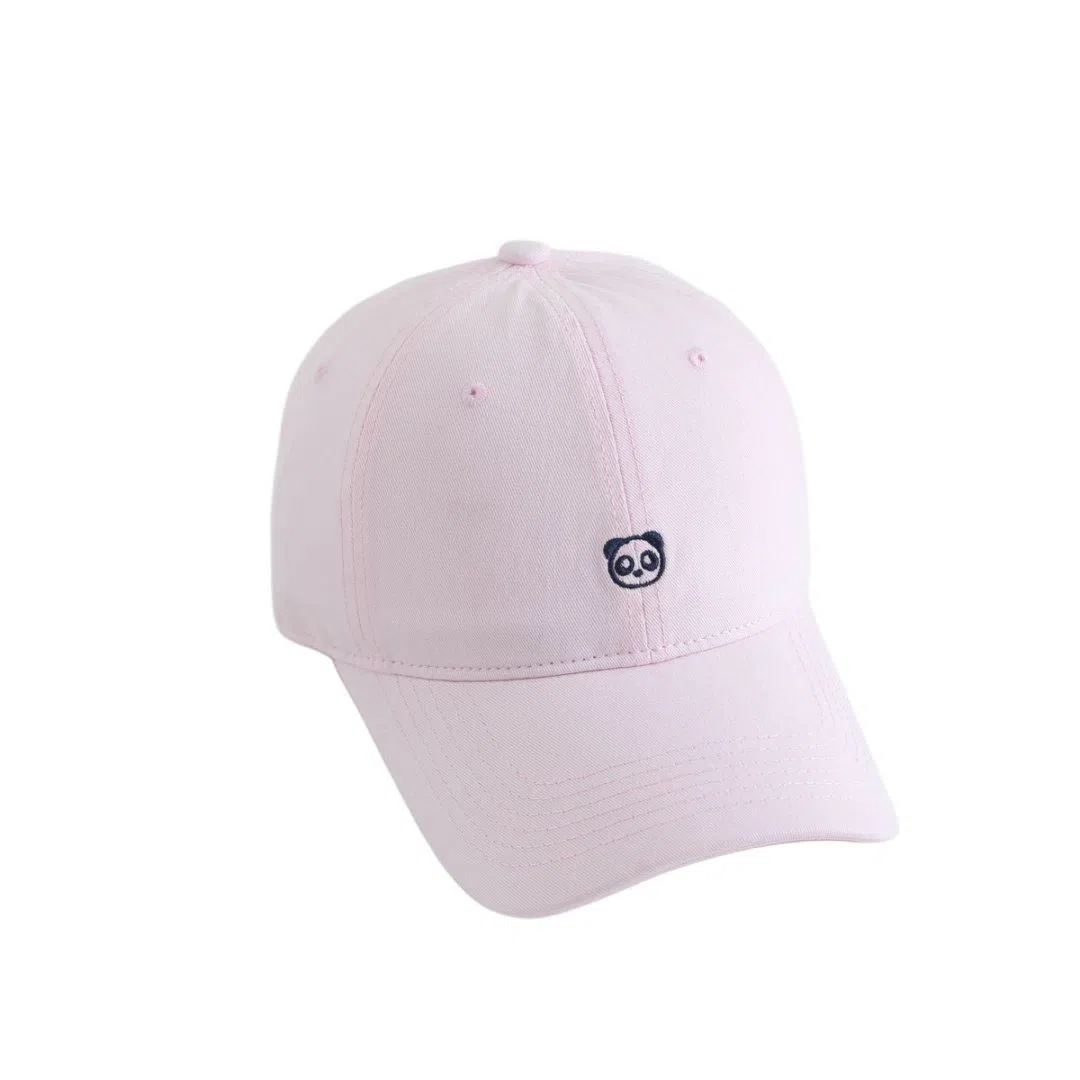 奶油莫兰迪 艾佳微 可爱刺绣小熊猫韩系防晒遮阳时尚百搭显白显脸小 棉 鸭舌帽 男女同款情侣款