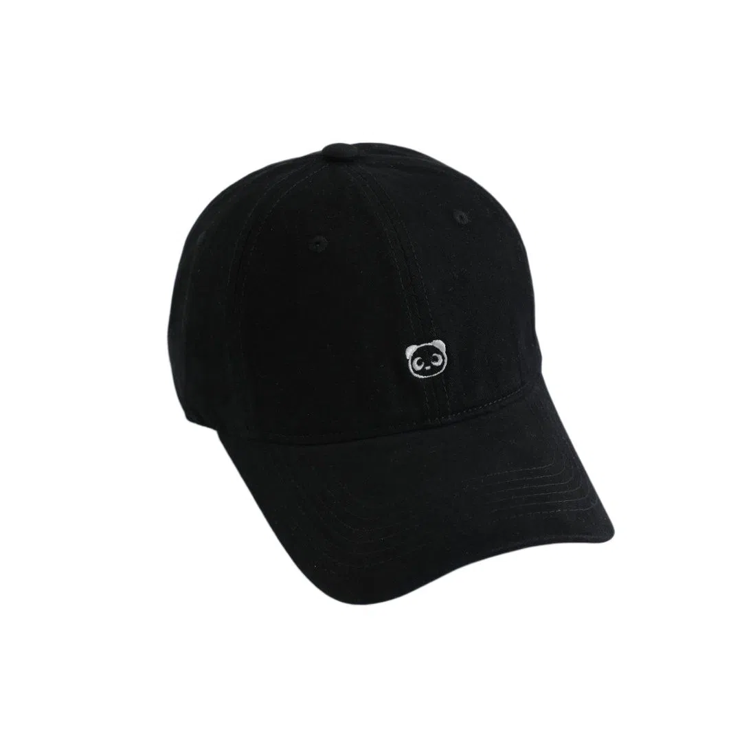 奶油莫兰迪 艾佳微 可爱刺绣小熊猫韩系防晒遮阳时尚百搭显白显脸小 棉 鸭舌帽 男女同款情侣款