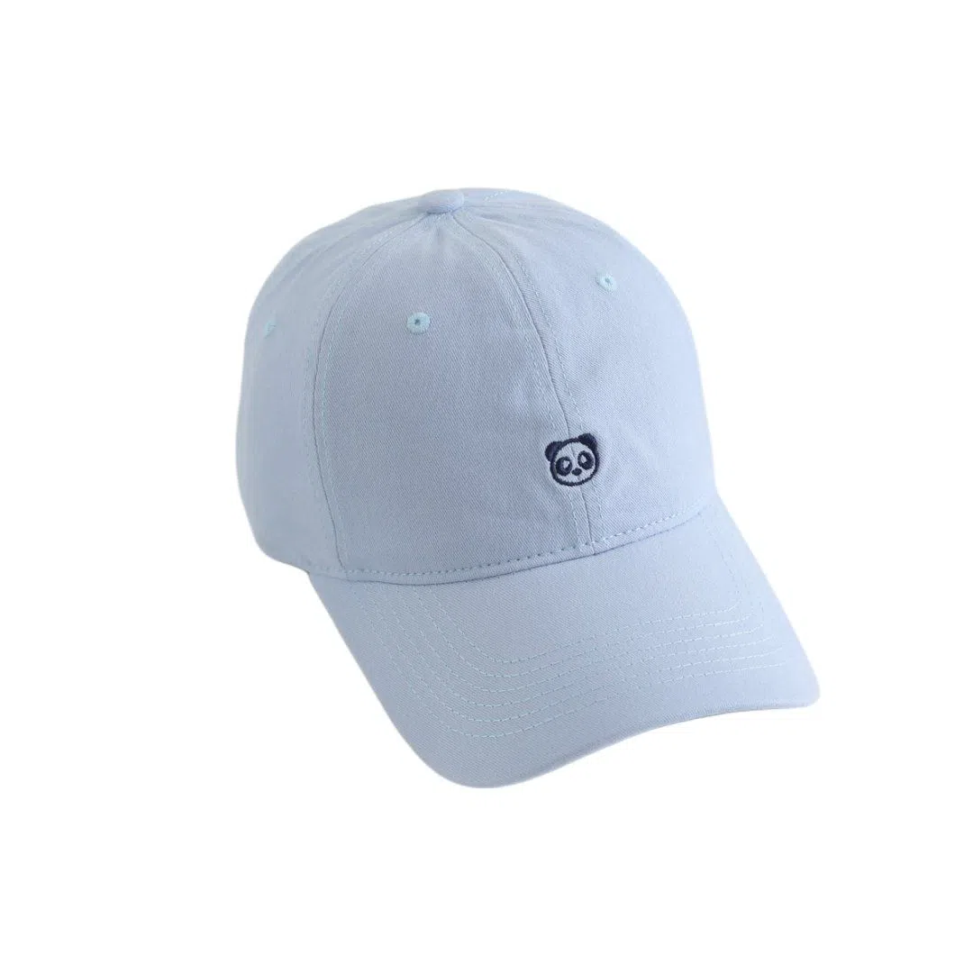 奶油莫兰迪 艾佳微 可爱刺绣小熊猫韩系防晒遮阳时尚百搭显白显脸小 棉 鸭舌帽 男女同款情侣款