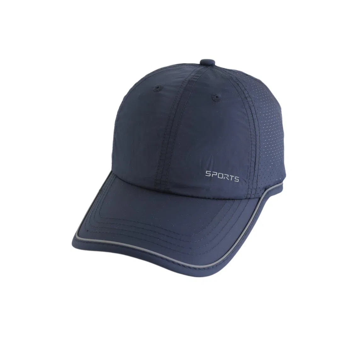 艾佳微 春夏季反光条醒目轻薄打孔透气户外出行遮阳防晒速干 涤纶 鸭舌帽 男女同款情侣款