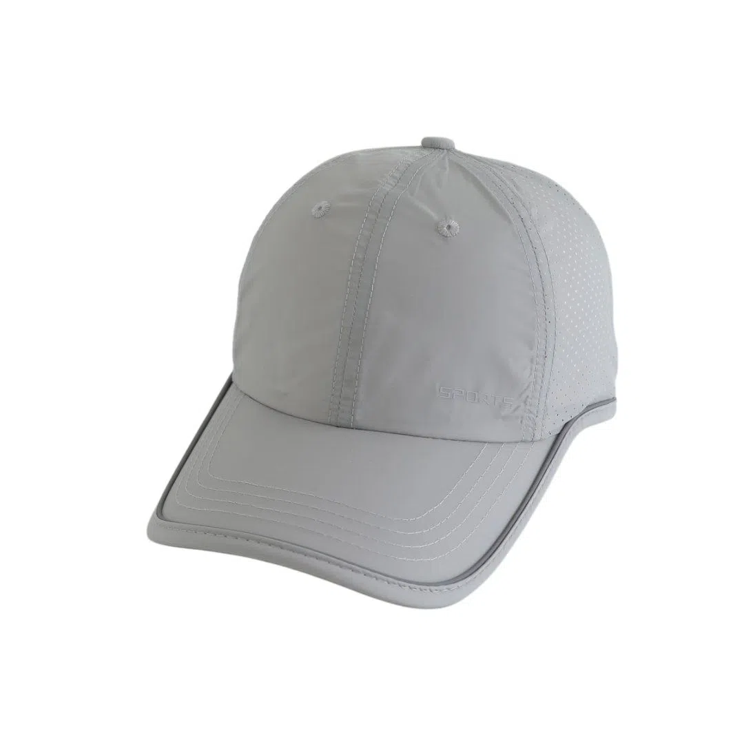 艾佳微 春夏季反光条醒目轻薄打孔透气户外出行遮阳防晒速干 涤纶 鸭舌帽 男女同款情侣款