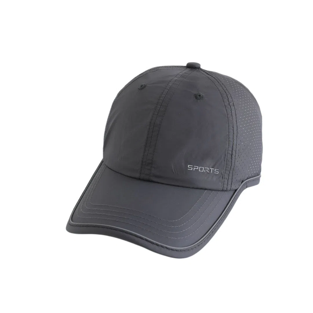 艾佳微 春夏季反光条醒目轻薄打孔透气户外出行遮阳防晒速干 涤纶 鸭舌帽 男女同款情侣款