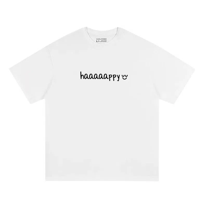 莫代尔 大学生宿舍外出都可穿舒适宽松短袖纯棉柔软亲肤设计感百搭休闲气质简约时尚个性潮流圆领卫衣多色可选打底衣 男女同款