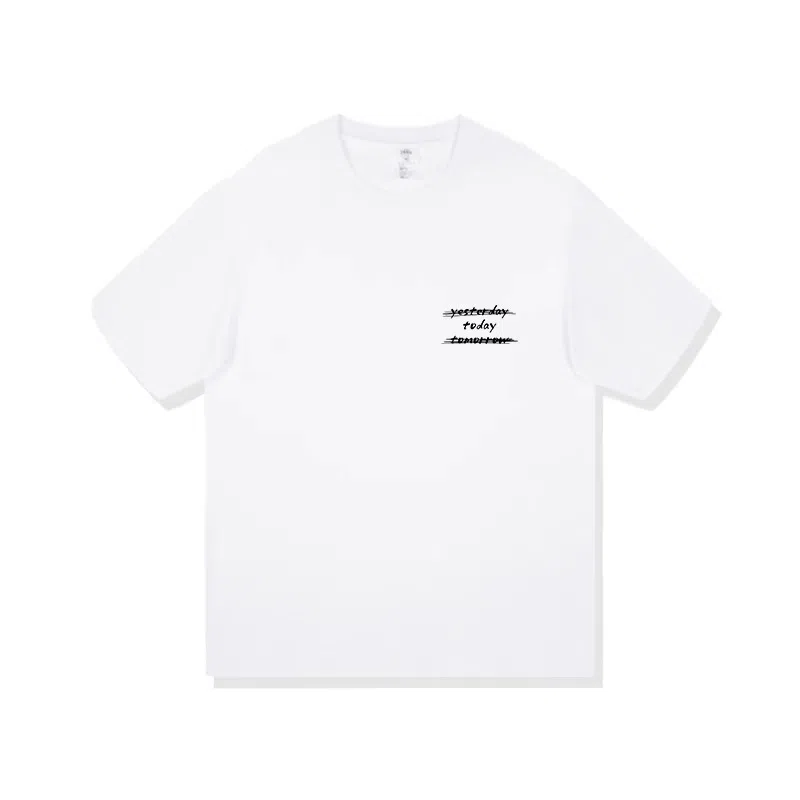 莫代尔 舒适宽松纯棉柔软亲肤百搭休闲气质简约潮流设计感时尚多色可选圆领大学生短袖卫衣外出可穿打底衣 男女同款