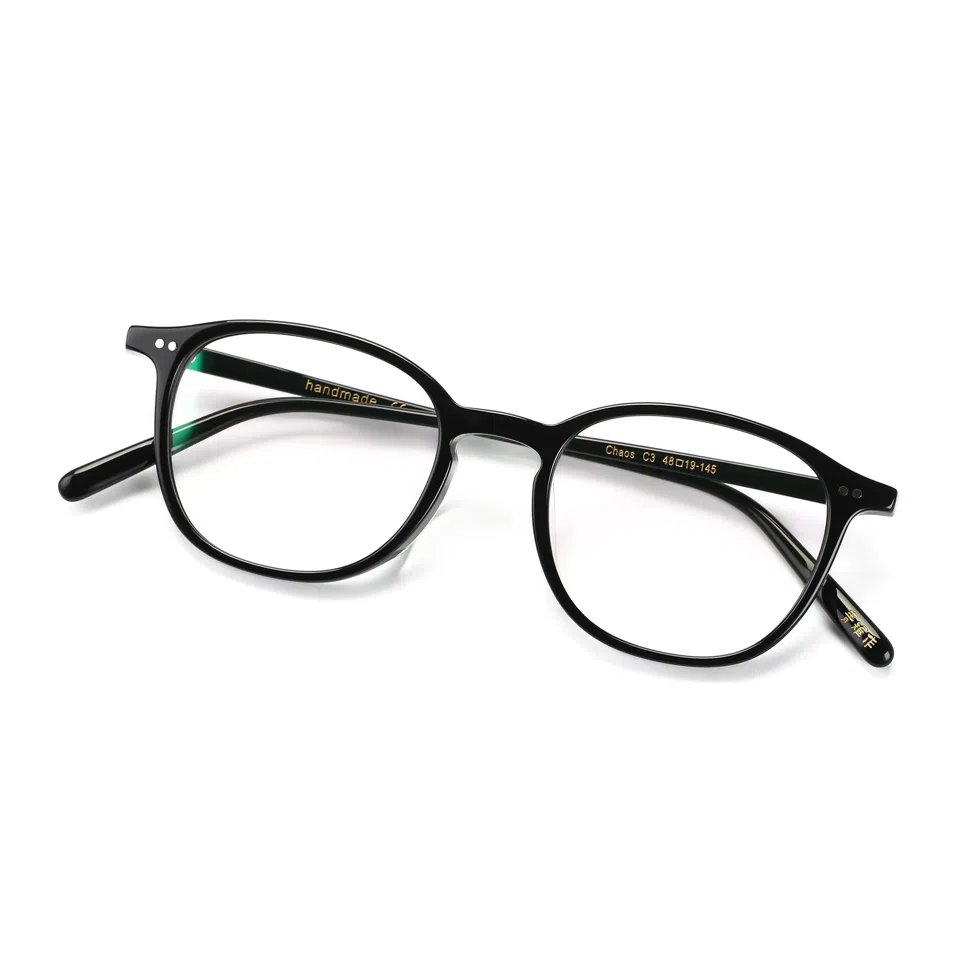 青雉作 复古轻量化细边 板材镜架 椭圆形 光学镜架 男女同款情侣款 玳瑁色 豆蔻色 黑色