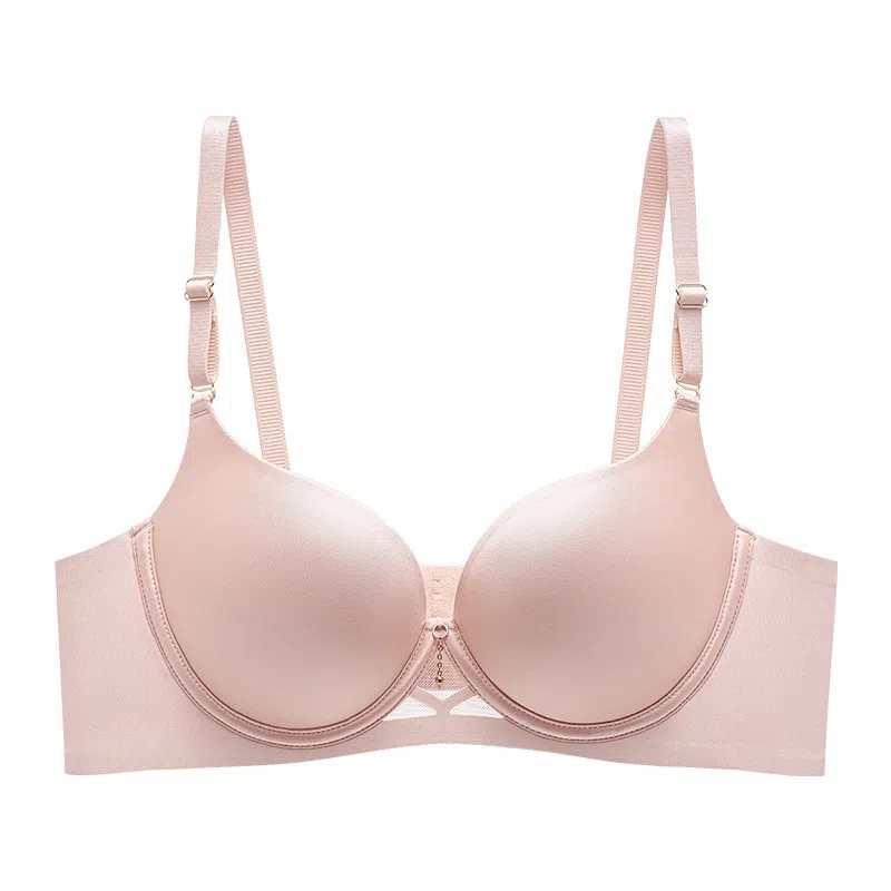 黛尔佳人 法式上托高奢缎面无痕聚拢舒适调整型胸罩透气小胸夏季文胸 女款
