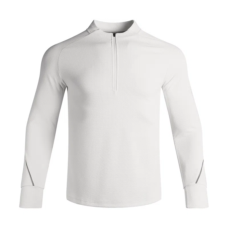 浪莎 半拉链春秋季针织跑步速干运动上衣长袖健身衣 男款