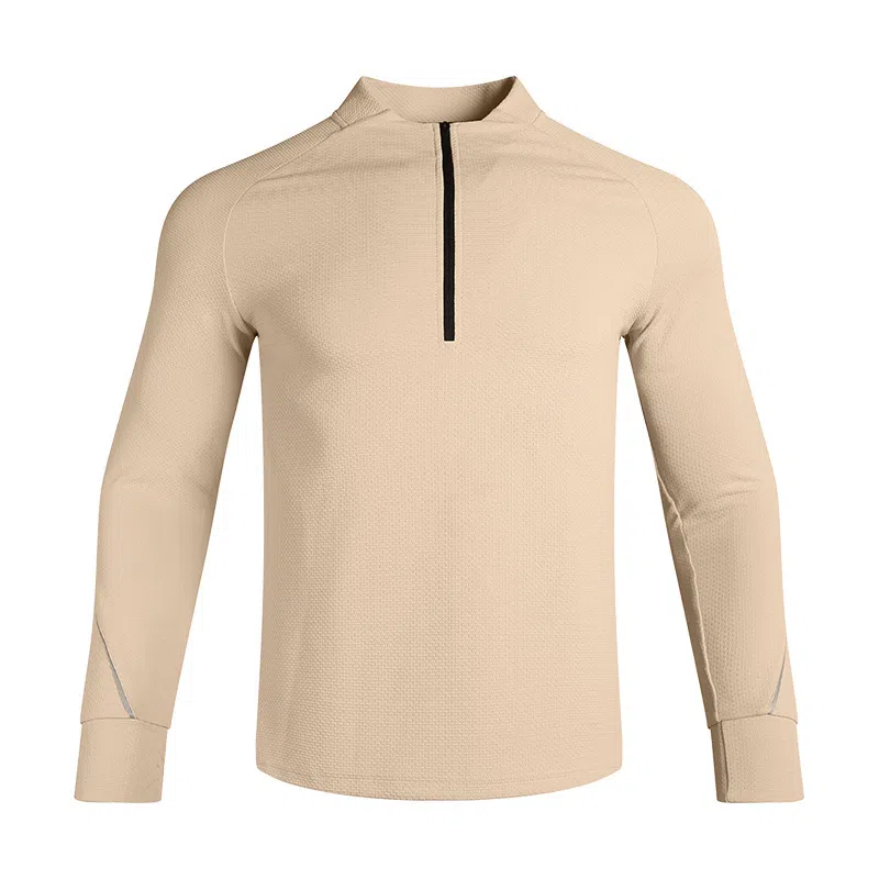 浪莎 半拉链春秋季针织跑步速干运动上衣长袖健身衣 男款