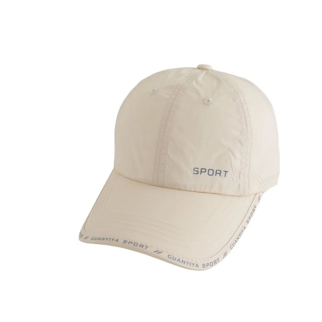 艾佳微 春夏户外休闲钓鱼轻薄防晒遮阳帽简约时尚透气网眼速干 涤纶 鸭舌帽 男女同款情侣款