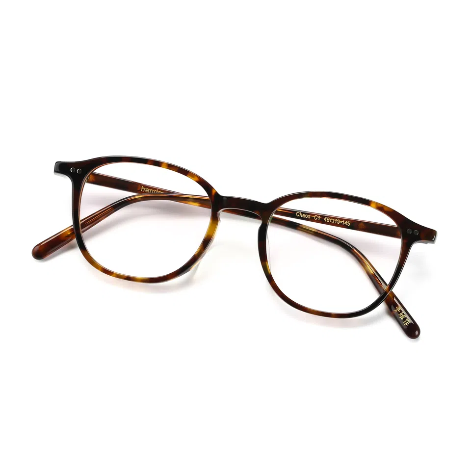 青雉作 复古轻量化细边 板材镜架 椭圆形 光学镜架 男女同款情侣款 玳瑁色 豆蔻色 黑色