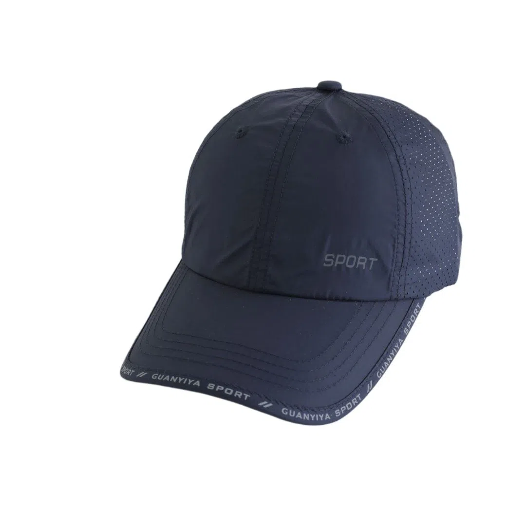 艾佳微 春夏户外休闲钓鱼轻薄防晒遮阳帽简约时尚透气网眼速干 涤纶 鸭舌帽 男女同款情侣款