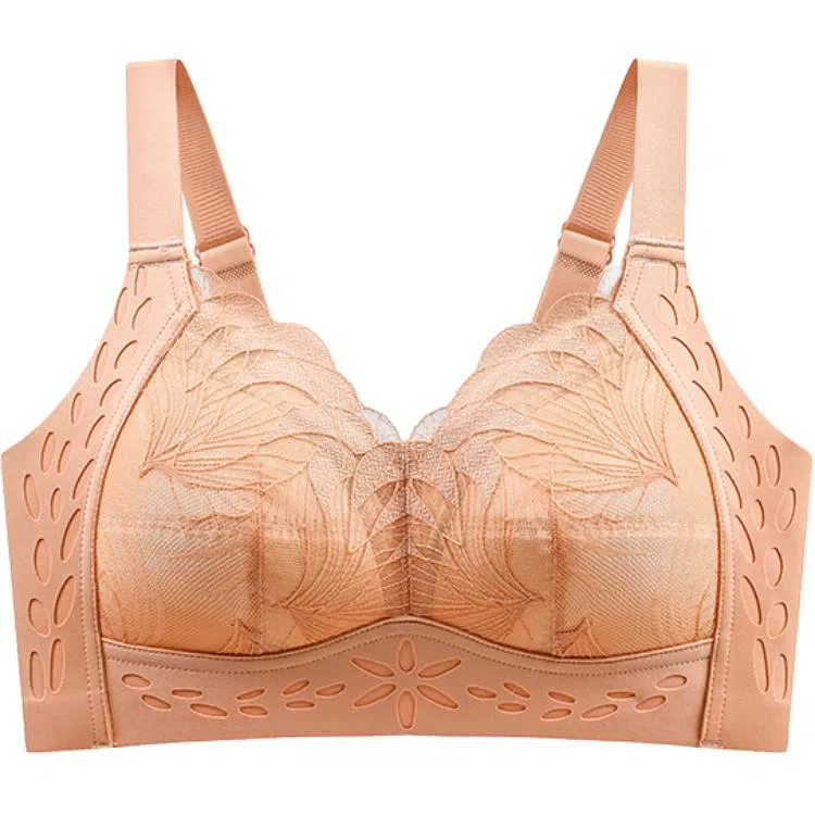 黛尔佳人 大胸显小聚拢超薄透气聚拢上托胸罩收副乳无痕蕾丝防下垂内衣文胸 女款