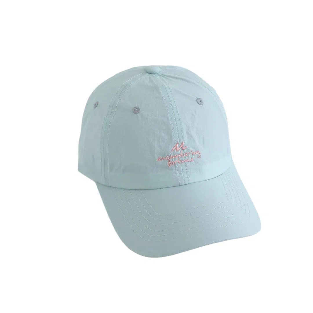 艾佳微 简约刺绣速干帽子户外防晒帽运动透气韩版轻薄百搭遮阳帽 棉 鸭舌帽 男女同款情侣款