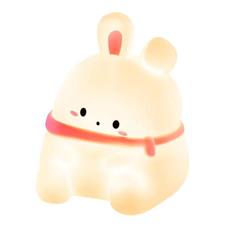 益米 萌萌兔遥控小夜灯 可爱拍拍灯 卧室氛围灯 智能玩具