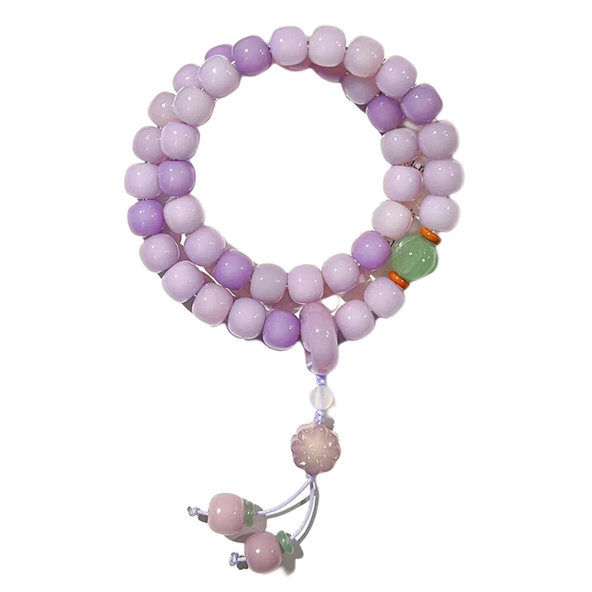 色菲尔 国潮新中式文玩 紫渐变色手持绕指柔 锦上添花盘玩#好运 菩提子/菩提籽 手串 男女同款情侣款