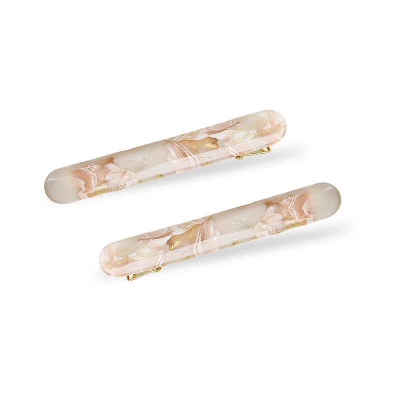 蒙妮 法式复古金标小法棍 醋酸 发夹 女款