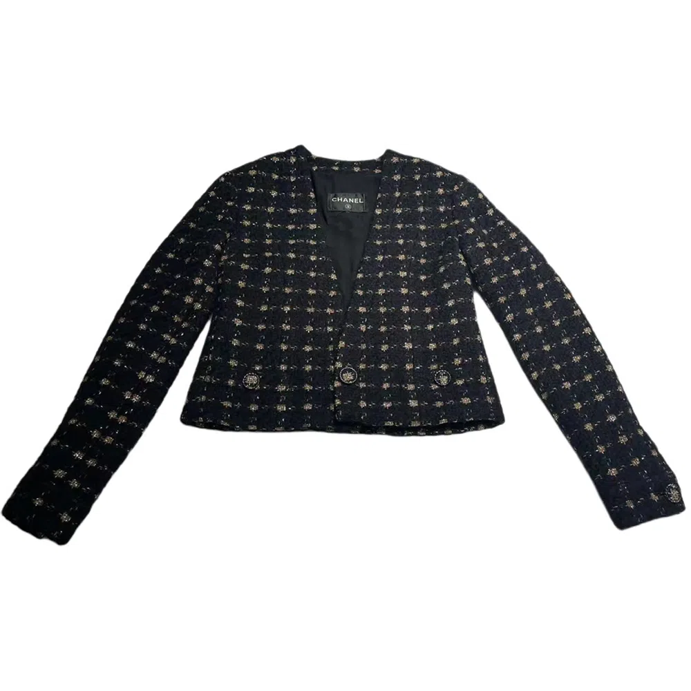 CHANEL 19K Tweed Jacket Black