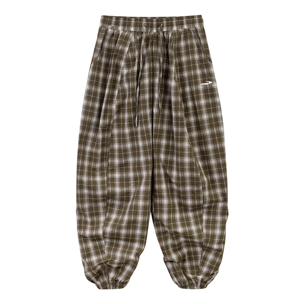 Mr. Jiangnan Vintage Plaid Joggers