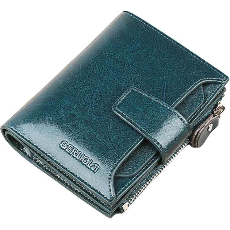 歌若拉 时尚潮流百搭 牛皮 多卡位钱包 常规 女款 多色