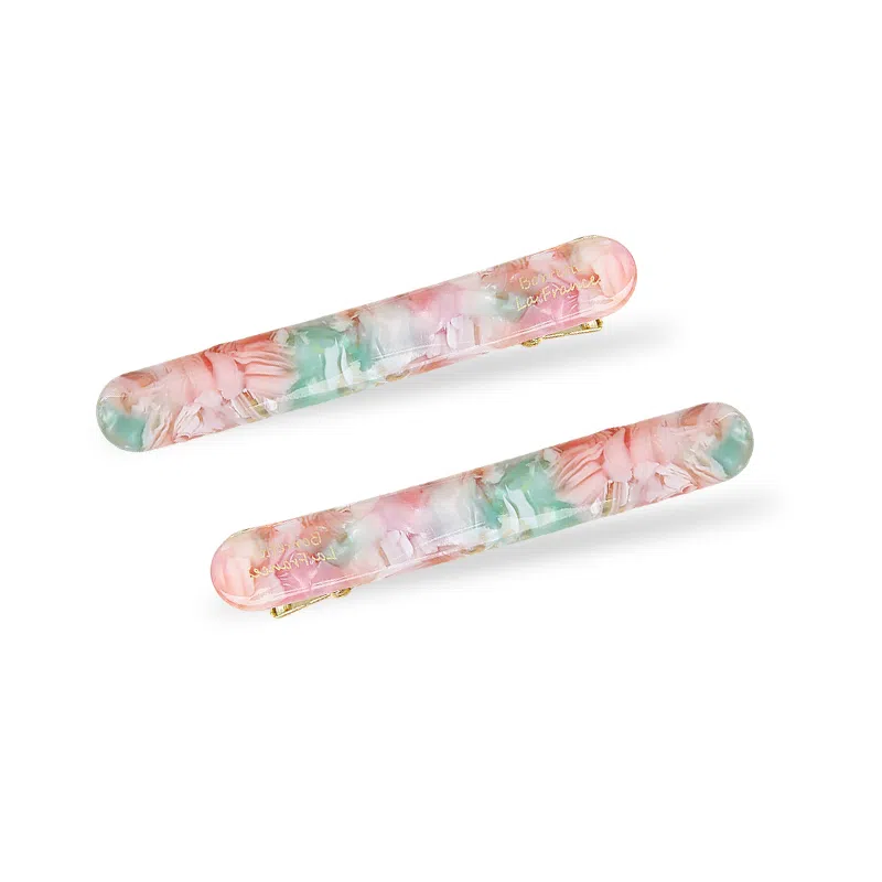 蒙妮 法式复古金标小法棍 醋酸 发夹 女款