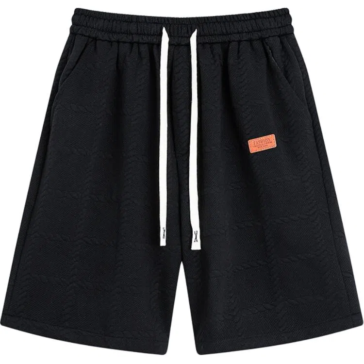 零氏 美式高街复古潮牌系绳美式高街复古潮牌系绳宽松五分宽松休闲短裤 男女同款