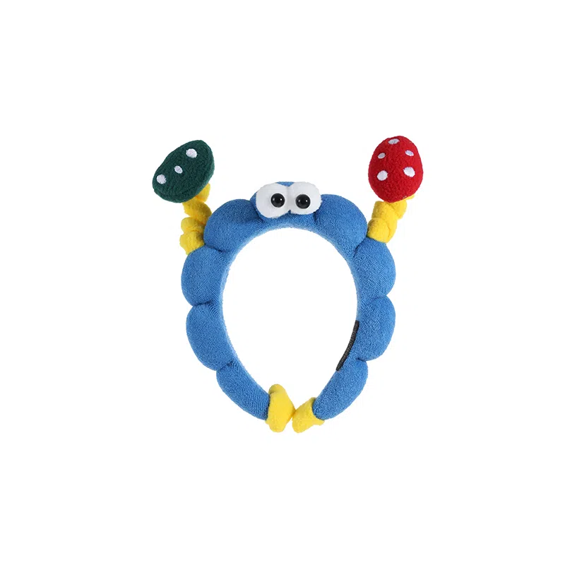 水中玉 可爱毛绒大眼仔趣味压发发卡高颅顶发饰洗脸专用头箍 布艺 发箍 女款