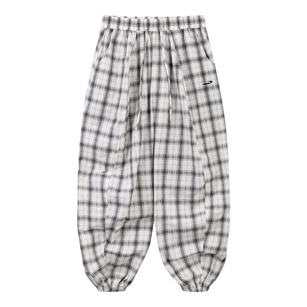 Mr. Jiangnan Vintage Plaid Joggers