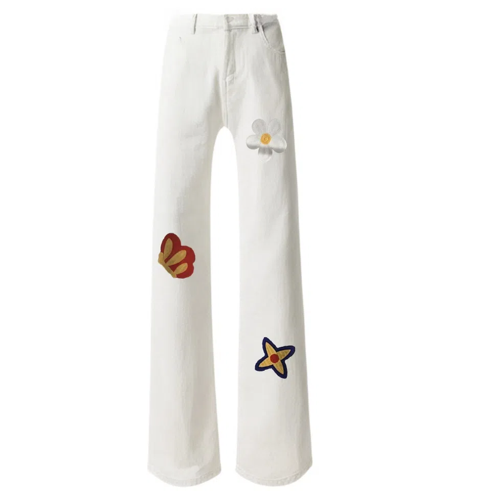 AMBER LIGHT Vintage Floral Jeans