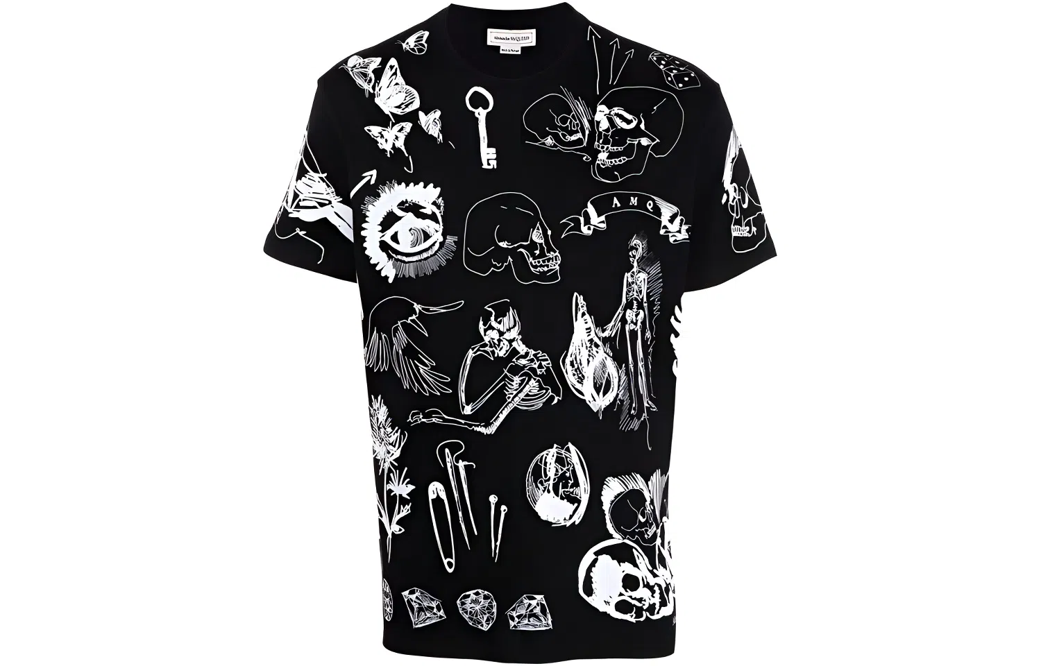 Alexander McQueen Printed Skull T-Shirt Black