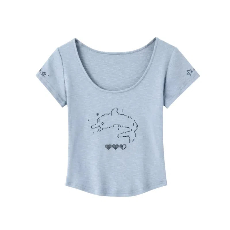 YGPRW Vintage Sweet Spicy Rhinestone Tee