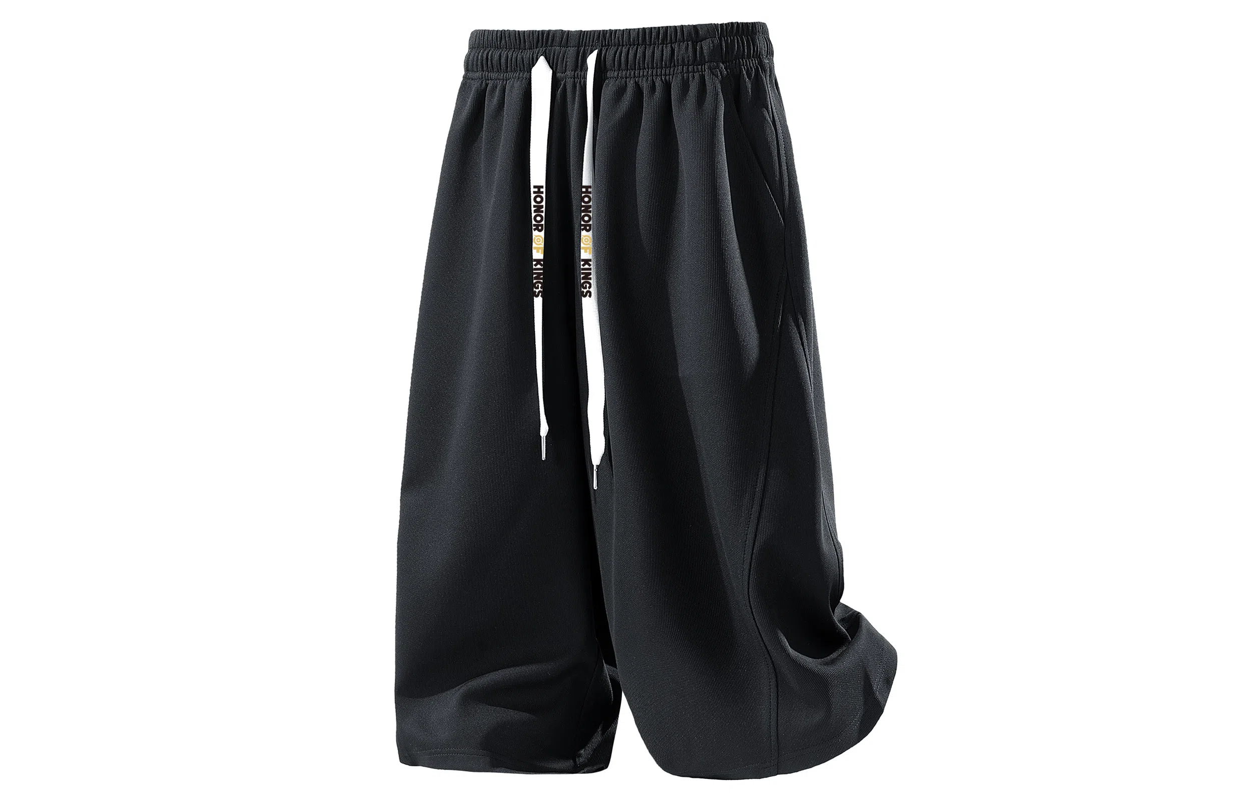 王者荣耀 美式复古纯色七分裤简约百搭宽松舒适透气亲肤凉感居家户外运动青少年潮流休闲短裤 男女同款